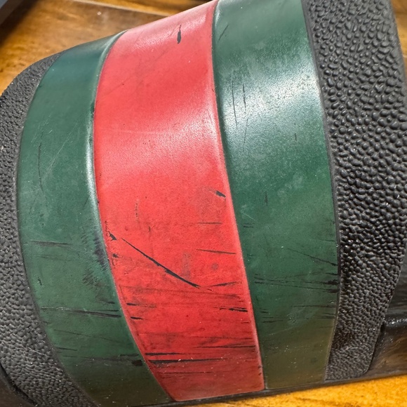 Gucci slides red green black soft Sandle flip flop size 10 men’s - Picture 6 of 15